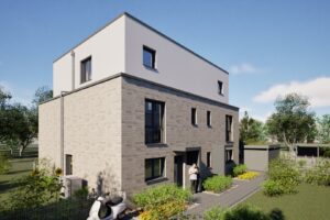 Eingangsansicht Doppelhaushälften