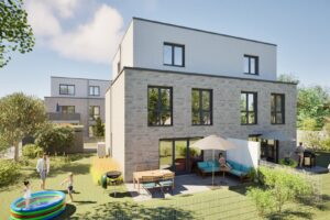 Rückansicht Doppelhaushälften