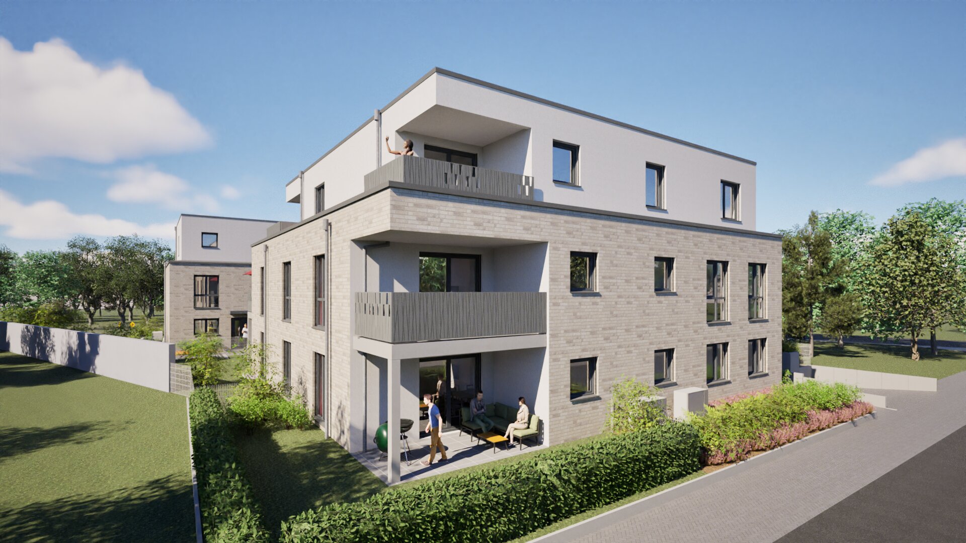 Straßenansicht Mehrfamilienhaus